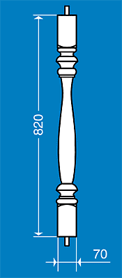 Балясина БЛ-002 / Ст (L=820,H=70,W=70)